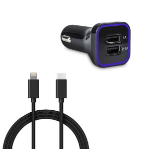 Setty Dual USB 3A Super Fast Car Charger For iPhones