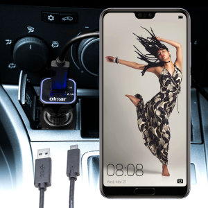 Laden Sie Ihr Micro-USB-Gerät unterwegs auf, mit diesem Hochleistungs 2.4A Huawei P20 Pro Kfz-Ladegerät mit ausziehbarem Spiralkabel-Design