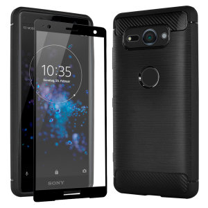 Flexible rugged casing with a premium matte finish non-slip carbon fibre and brushed metal design, the Olixar Sentinel case in black keeps your Sony Xperia XZ2 Compact protected from 360 degrees with the added bonus of a tempered glass screen protector.