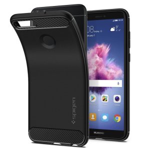 Treffen Sie die neu gestaltete robuste Hülle für das Huawei P Smart aus flexiblen, robusten TPU und mit einer mechanischen Konstruktion, einschließlich einer Kohlenstofffaserbeschaffenheit, die Ihr Handy sicher und schlank hält bon Spigen.