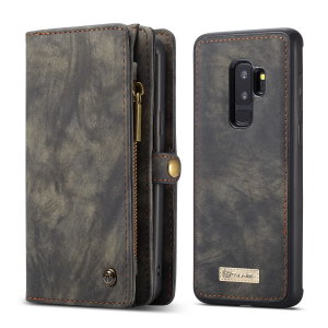 This luxury wallet case for Samsung Galaxy S9 Plus in black combines exceptional utility with a professional aesthetic to create a case that's perfect for everyday use. Complete with detachable inner frame for travelling light, as well as a zip pouch.
