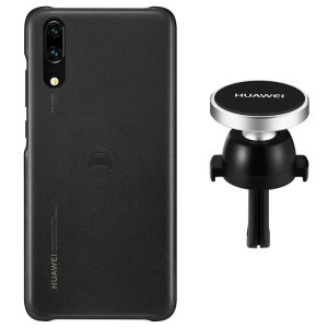 Hold your phone safely in your car while shielding it from damage with this official Huawei P20 magnetic car holder / protective case combo for your Huawei P20.