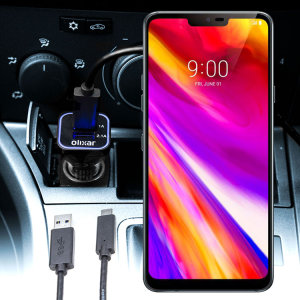 Laden Sie Ihr Micro-USB-Gerät unterwegs auf, mit diesem Hochleistungs 2.4A LG G7 Kfz-Ladegerät mit ausziehbarem Spiralkabel-Design