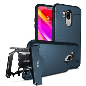 Prepare your LG G7 ThinQ for the great outdoors with the rugged X-Ranger case in Blue. With a handy kickstand and a secure compartment for the included multi-tool - or the card of your choice - you'll be ready for anything.