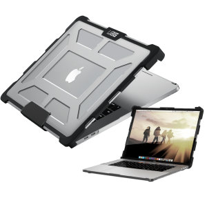 The Urban Armour Gear clear tough case for the Apple MacBook Pro 15 inch with Touch Bar (4th Gen) comprises of a protective TPU case with a brushed metal UAG logo insert for an amazing design that complements your MacBook perfectly.
