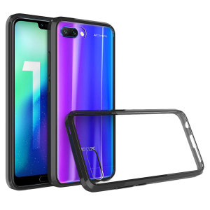 Custom moulded for the Huawei Honor 10. This black and clear Olixar ExoShield tough case provides a slim fitting stylish design and reinforced corner shock protection against damage, keeping your device looking great at all times.