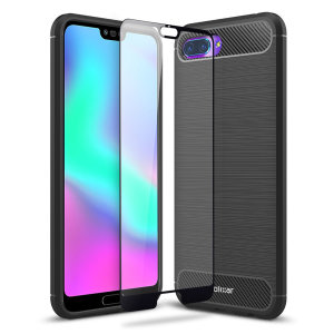 Flexible rugged casing with a premium matte finish non-slip carbon fibre and brushed metal design, the Olixar Sentinel case in black keeps your Huawei Honor 10 protected from 360 degrees with the added bonus of a tempered glass screen protector.