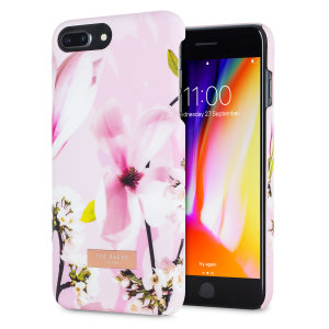 Form-fitting and bulk-free, this Dorsao case in Fairy Tale Pink for iPhone 8 Plus from Ted Baker sports an ethereal, otherworldly floral aesthetic while also offering superlative protection for your device from scratches, scrapes and other surface damage.