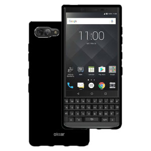 Custom moulded for the BlackBerry Key2, this solid black Olixar FlexiShield case provides slim fitting and durable protection against damage.