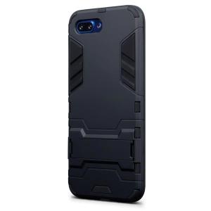 Protect your Huawei Honor 10 from bumps and scrapes with this black dual layer armour case from Encase. Comprised of an inner TPU section and an outer impact-resistant exoskeleton, with a built-in viewing stand.