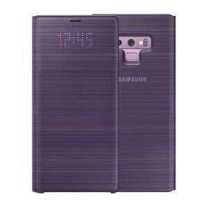 Protect your Samsung Galaxy Note 9 screen from harm and keep up to date with your notifications through the intuitive LED display with the official lavender LED cover from Samsung.