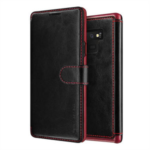 The VRS Design Dandy Wallet Case in black for the Samsung Galaxy Note 9 comes complete with card slots, a large document pocket and is made with a luxurious leather-style material for a classic, prestige and professional look.