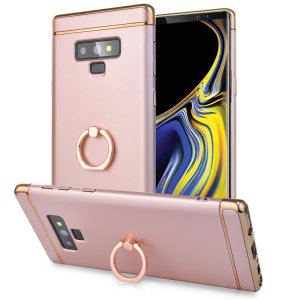 Custom made for the Samsung Galaxy Note 9, this rose gold XRing case from Olixar provides excellent protection and a handy finger loop to keep your phone in your hand, whether from accidental drops or attempted theft.