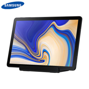 Charge and sync your Galaxy Tab S4 / Tab A 10.5 2018 with this stylish and case compatible official Samsung desktop dock, which also acts as a smart home display.