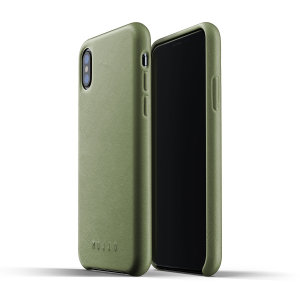 Designed for the iPhone XS, this Olive genuine leather case from Mujjo provides a perfect fit and durable protection against scratches, knocks and drops with style.
