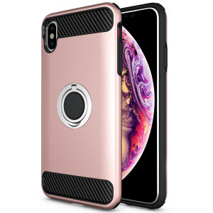 Gemaakt voor de iPhone XS, deze ArmaRing case van Olixar biedt extreme bescherming en een vingerlus om je telefoon in de hand te houden, of het nu gaat om een val of een poging tot diefstal. Verdubbelt ook als een stand.