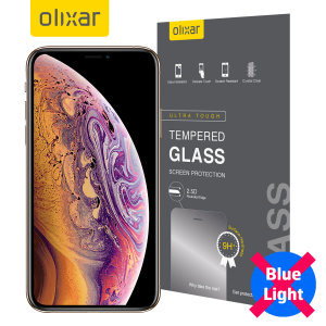 Olixar iPhone XS Max Anti-Blue Ray Tempered Glass Screen Protector