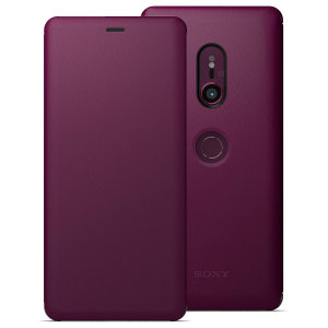 This high quality official SCSH70 bi-fold folio case from Sony houses your Xperia XZ3 smartphone, providing protection and access to your ports and features while incorporating a built-in viewing stand - in red.