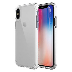 Custom moulded for the iPhone XS Max. This crystal clear Patchworks Lumina case provides a slim fitting stylish design and reinforced protection against damage, keeping your device looking great at all times.