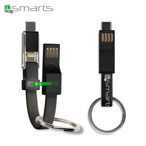 The 3-in-1 Mini KeyRing from 4smarts combines Lightning, USB-C and Micro USB connectors into a compact cable with a magnet closure.