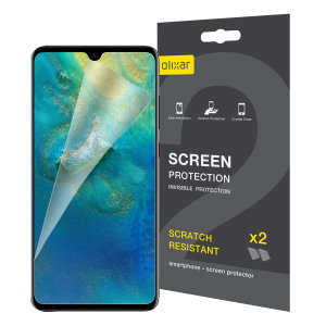 Keep your Huawei Mate 20 screen in pristine condition with this Olixar scratch-resistant screen protector 2-in-1 pack.