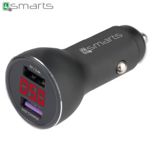 Quickly charge your USB powered devices with the 4Smarts Voltroad 7P Fast Car charger. Featuring dual USB ports, a voltage display and supporting fast charge protocols this car charger is perfect for quickly charging two devices simultaneously.