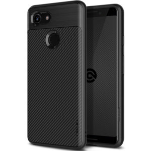 The Obliq Flex Pro Shell Case in carbon black is a stylish and ergonomic protective case for the Google Pixel 3 XL, providing impact absorption and fantastic grip due to its textured surface design.