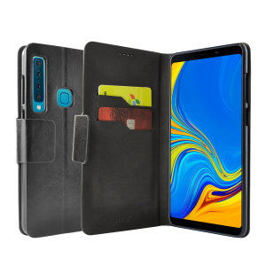 Olixar Leather-Style Samsung Galaxy A9 2018 Wallet Stand Case - Black