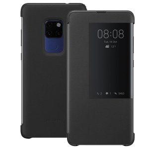 Protect your Huawei Mate 20's screen and keep up to date with the time, weather, call notifications and more thanks to the intuitively designed smart view window on the black Huawei flip case. Crafted from the finest materials.