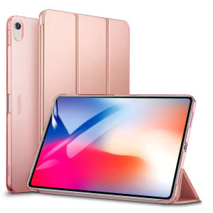 Protect your iPad Pro 11 2018 with this functional rose gold case from ESR with a built-in viewing stand. Also features smart sleep / wake functionality.