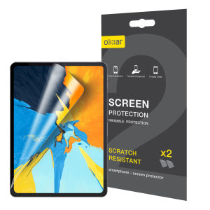 Keep your iPad Pro 12.9" 2018 screen in pristine condition with this Olixar scratch-resistant screen protector 2-in-1 pack. Ultra responsive and easy to apply, these screen protectors are the ideal way to keep your display looking brand new.