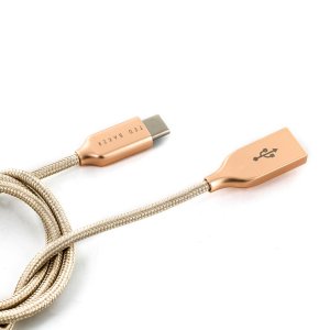 Make sure your USB Type-C devices are always fully charged and synced with the Ted Baker CORILIE USB-C in rose gold and taupe. You can use this cable with a USB wall charger or through your desktop or laptop. 1m length.