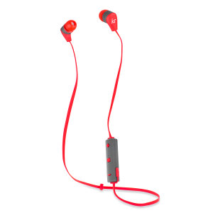 Combining stylish metal casings, a comfortable fit with dynamic sound, in-line controls with mic for music, calls and wireless bluetooth support, the Kitsound Earphones in red are perfect for music lovers on the go.
