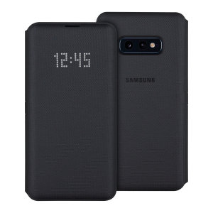 Añada protección a su Samsung Galaxy S10e y manténgase al día de sus notificaciones sin abrir la tapa con esta fantástica funda LED Flip Wallet Cover fabricada por Samsung.