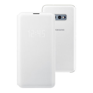 Protect your Samsung Galaxy S10e's screen from harm and keep up to date with your notifications through the intuitive LED display with the official white LED cover from Samsung.