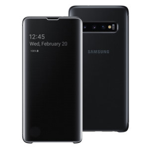 This Official Samsung Clear View Cover in Black is the perfect way to keep your Galaxy S10 smartphone protected whilst keeping yourself updated with your notifications thanks to the clear view front cover.