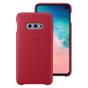 Coque officielle Samsung Galaxy S10e Genuine Leather Cover – Rouge