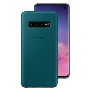 This Official Samsung Leather Cover in Green is the perfect way to keep your Galaxy S10 smartphone protected whilst keeping yourself updated with your notifications.