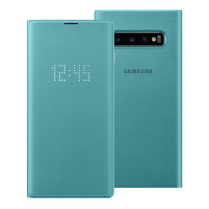 Protect your Samsung Galaxy S10 screen from harm and keep up to date with your notifications through the intuitive LED display with the official Green LED cover from Samsung.