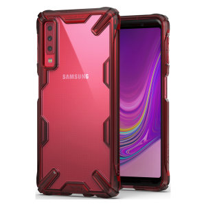 Keep your Samsung Galaxy A7 protected from bumps and drops with the Rearth Ringke Fusion X tough case in Ruby Red. Featuring a 2-part,Polycarbonate design, this case lives up to military drop-test standards so you can rest assured that your device is safe