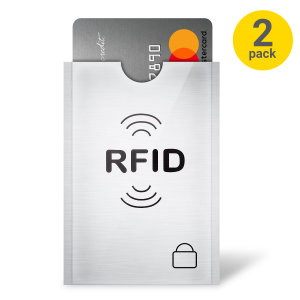 Protect your identity and data with this two pack of compact sleeves from Olixar. Featuring RFID blocking technology, the sleeves protect your personal ID's, credit and debit cards from unauthorised wireless data theft.