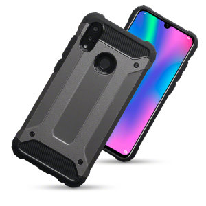 Protect your Huawei P Smart 2019 from bumps and scrapes with this gunmetal Delta Armour case from Olixar. Comprised of an inner TPU section and an outer impact-resistant exoskeleton.