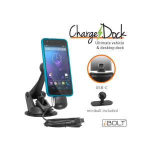 The ChargeDock USB-C cable is a perfect car docking solution for your USB-C compatible device. It is a perfect way to charge your smartphone safety while driving or use it at home or your office mounting it on a flat surface.
