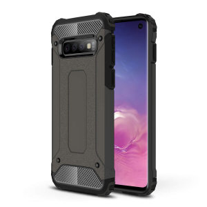 Protect your Samsung Galaxy S10 from bumps and scrapes with this gunmetal Delta Armour case from Olixar. Comprised of an inner TPU section and an outer impact-resistant exoskeleton.