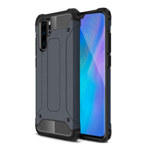 Protect your Huawei P30 Pro from bumps and scrapes with this slate blue Delta Armour case from Olixar. Comprised of an inner TPU section and an outer impact-resistant exoskeleton.