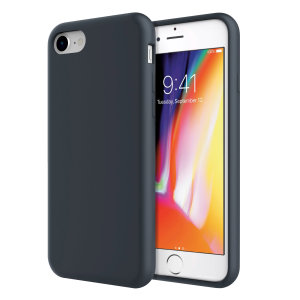 Olixar iPhone 8 / 7 Soft Silicone Case - Blauw