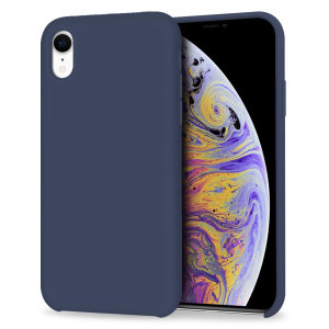 Coque iPhone XR Olixar en silicone doux – Bleu nuit