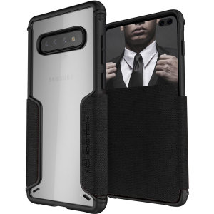 The Exec3 premium wallet case in black provides your Samsung Galaxy S10 Plus with fantastic protection. Also featuring storage slots for your credit cards, ID and cash.