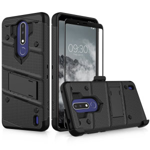 Equipaggia il tuo Nokia 3.1 Plus con protezione di grado militare e funzionalità superba con la robusta custodia Bolt in nero di Zizo. Completo di una pratica clip da cintura e cavalletto integrato.