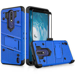 Equip your Nokia 3.1 Plus with military-grade protection and superb functionality with the ultra-rugged Bolt case in Blue and Black from Zizo. Coming complete with a handy belt clip and integrated kickstand.